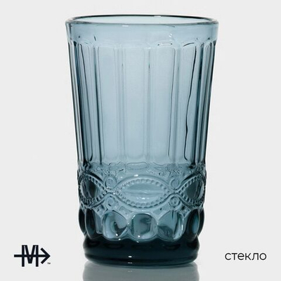Набор стаканов стеклянных Magistro «Ла-Манш», 350 мл, 8×12,5 см, 6 шт, цвет синий