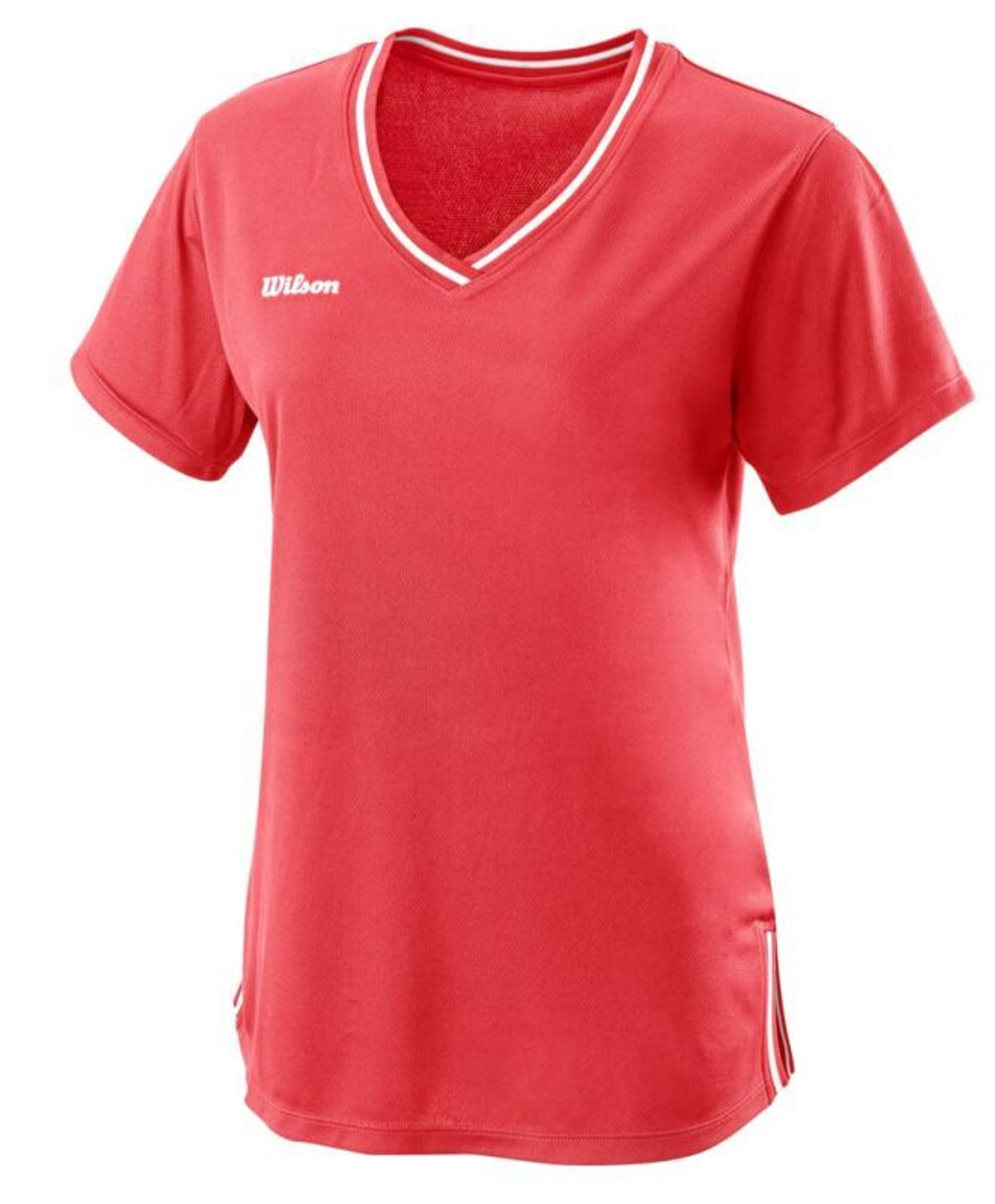 Женская теннисная футболка Wilson Team II V-Neck W
