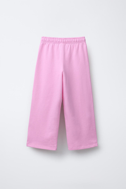 ZARA БРЮКИ-ДЖОГГЕРЫ WIDE LEG VARSITY, РОЗОВЫЙ