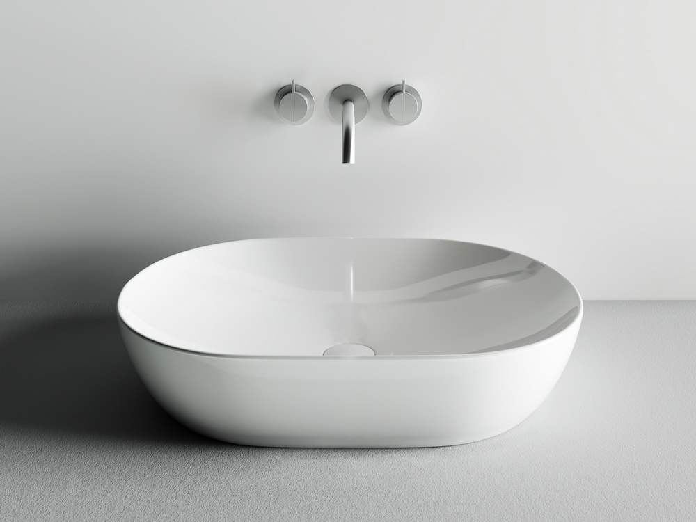 Умывальник чаша накладная овальная Element 600x415x135мм