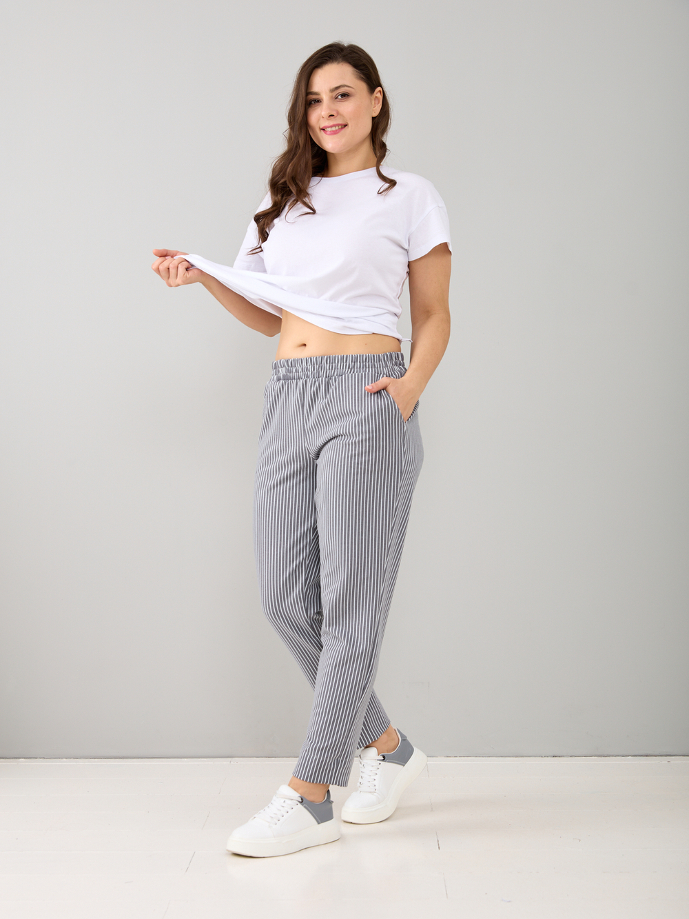 Брюки Бфл-229/полоса-антрацит