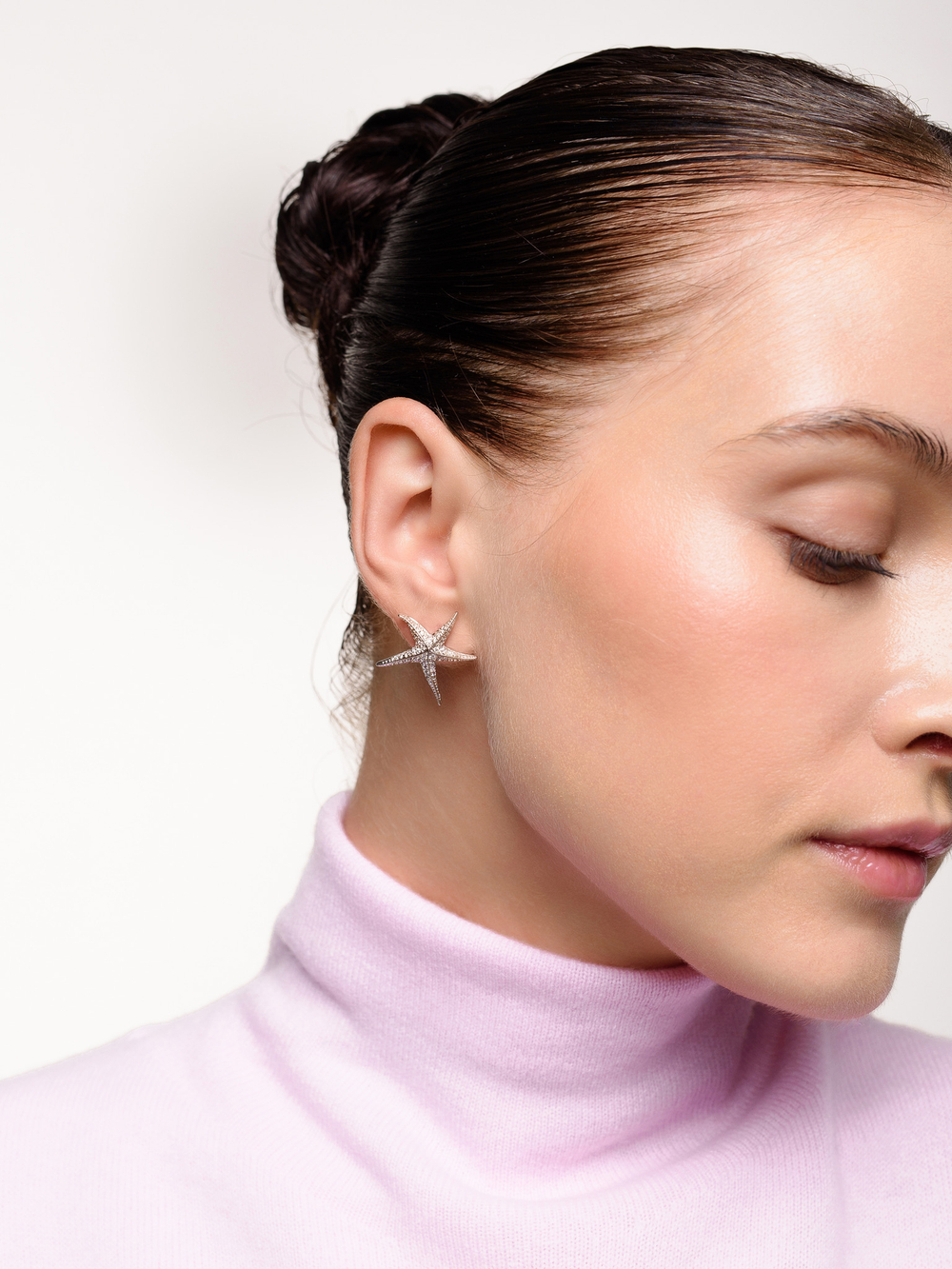 Серьги "Shiny Starfish" Silver