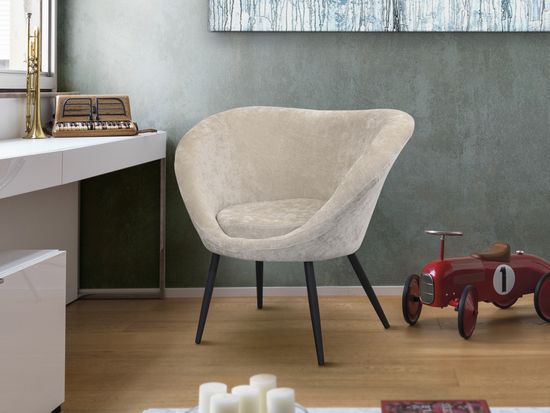 Ozome Кресло из бежевого бархата Испания La Forma