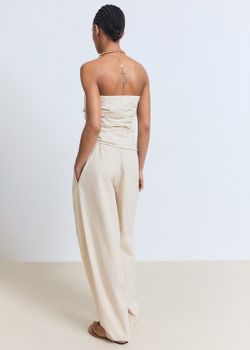 Брюки из хлопка со сборкой на поясе