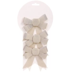 Бант на ёлку «Волшебство» 9*12 см (набор 3 шт), Перламутр