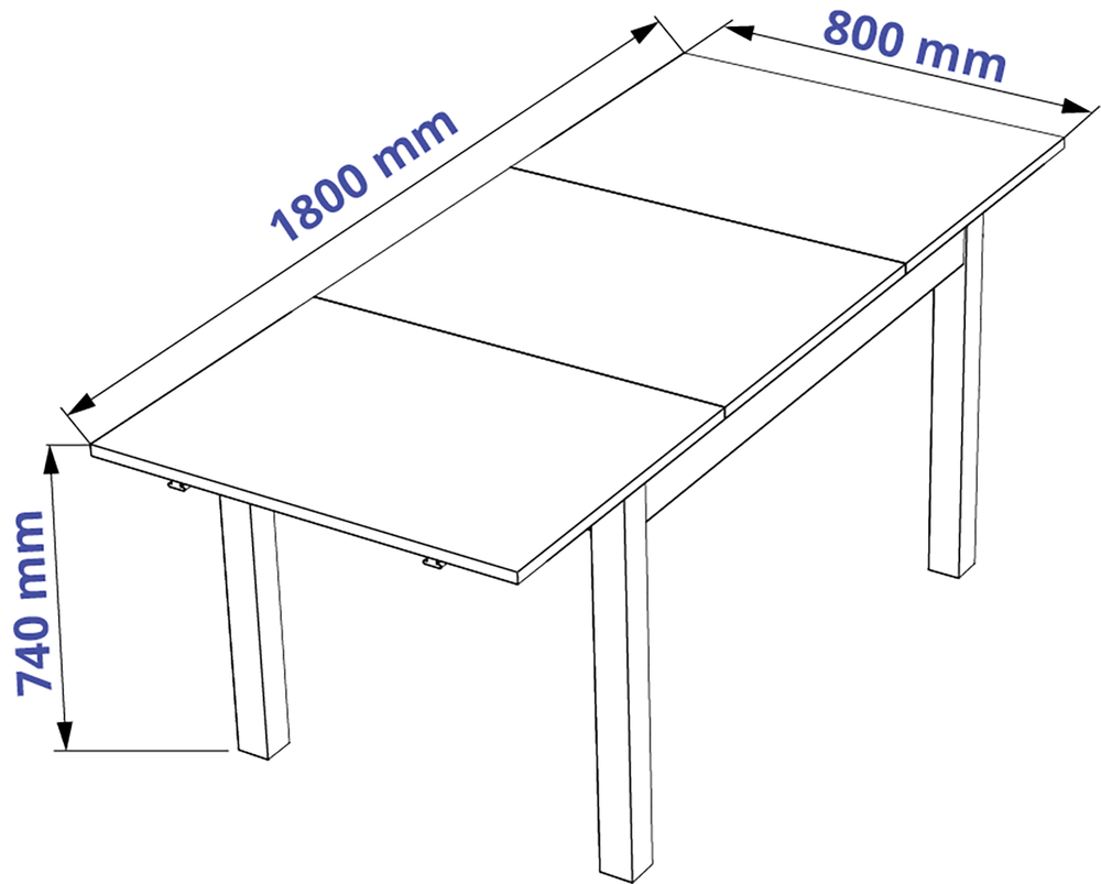 Стол Вардинг М обеденный раскладной 120(180)х74х70 шпон (ясень черный)