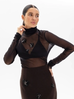 Водолазка DEW FLOWER, черный