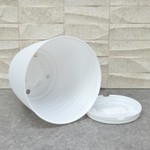 Горшок цветочный Saffron 2,6л с поддоном (белый)