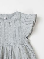 Платье-боди с крылышками "Жемчуг" из ажурного хлопка 0+