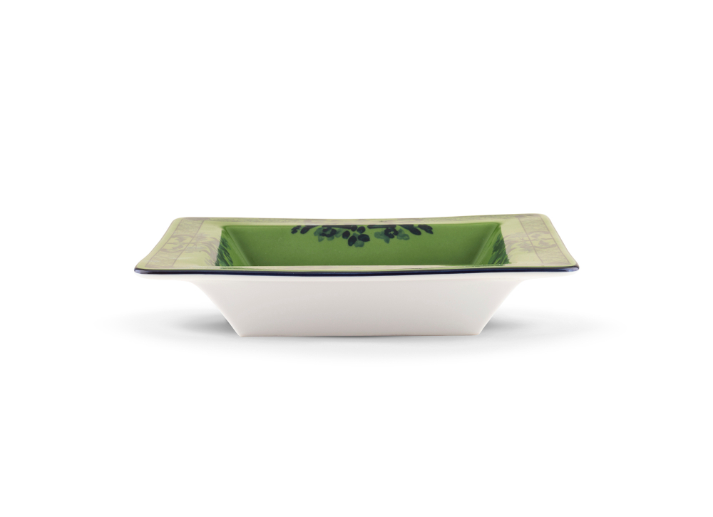 Мелочница квадратная RG Oriente Italiano Malachite (18 см)