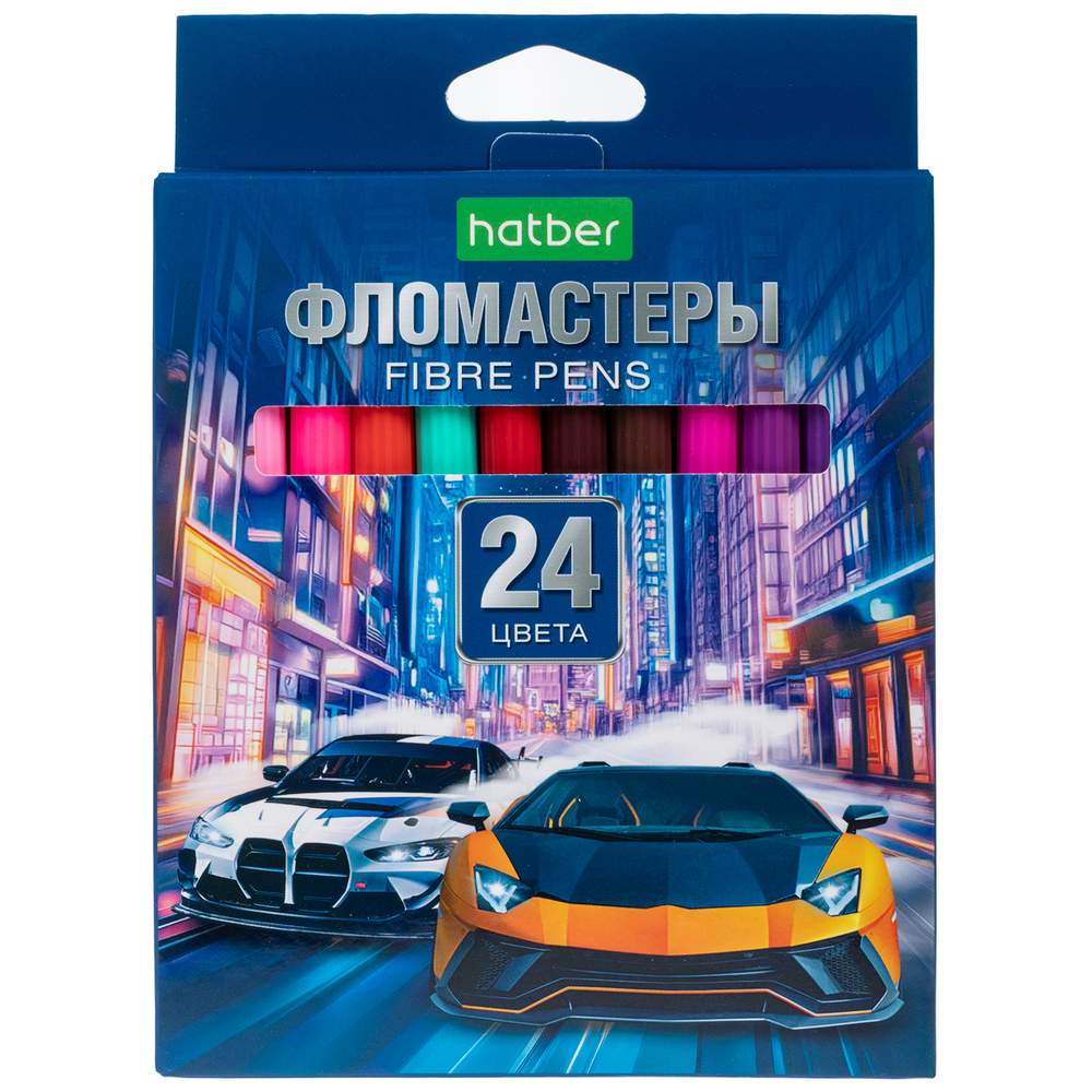 Фломастеры  24цв "Hatber. Дрифт" вентилир.колпачок