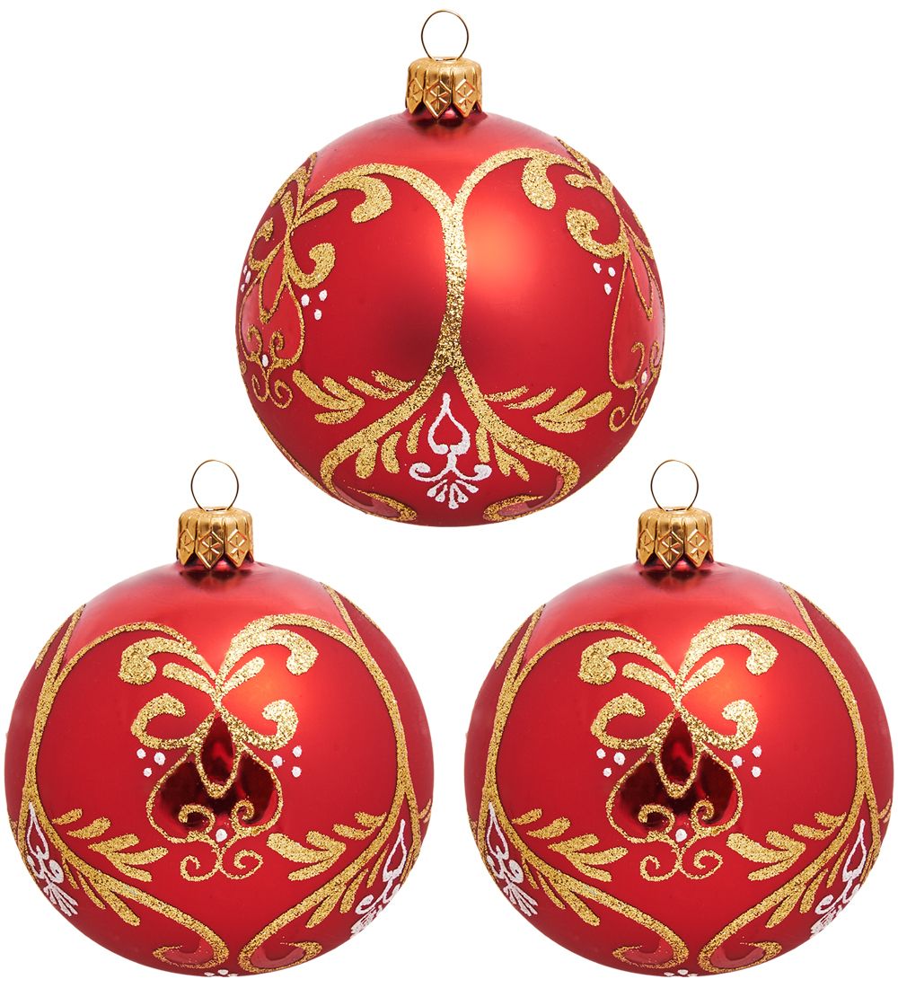 Элита НФШ-1426 Набор ел.украшений Шар 3шт «Очарование» 80 мм