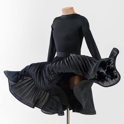 Lilia 14-01-06-С | Платье гофре для спортивных бальных танцев | Vasileva Dance