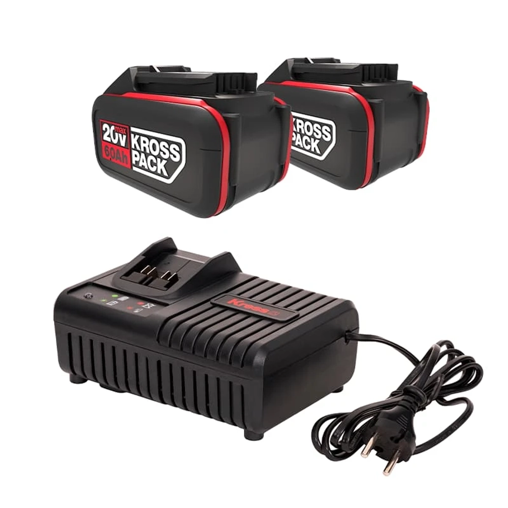 Kress KAD22 комплект: 2 аккумулятора 6 ач 20v и зарядное устройство 6а