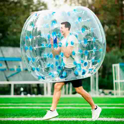 Бампербол ТПУ, диаметр 1,2 м, с красными держателями