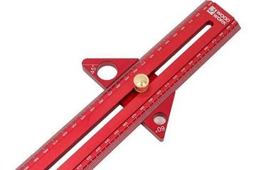 Разметочная линейка 600 мм с подвижной базой WOODWORK RUL-60T