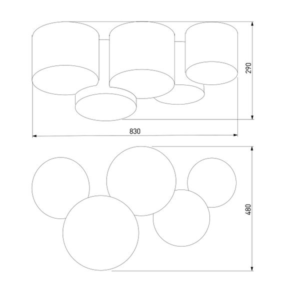 Потолочный светильник TK Lighting 4394 Mona Gray