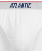 Мужские трусы слипы спорт Atlantic, набор 3 шт., хлопок, белые, 3MP-219