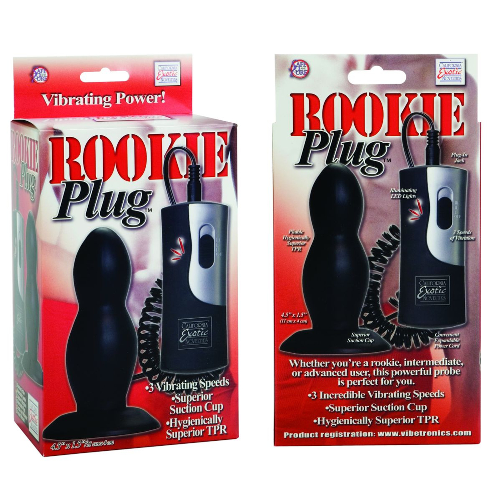 Анальная пробка для мужчин Rookie - 11 см. (Цвет: черный)