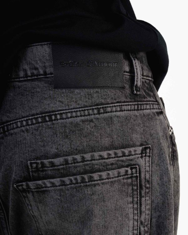 Джинсы Loose Fit черные - фото 8