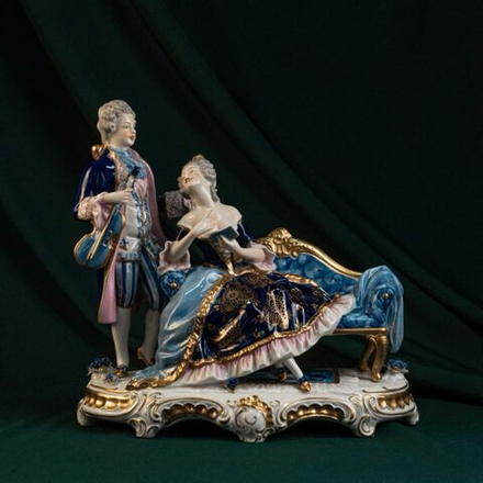 Винтаж: Фарфоровая мануфактура Unterweissbach «Чтение стихов»