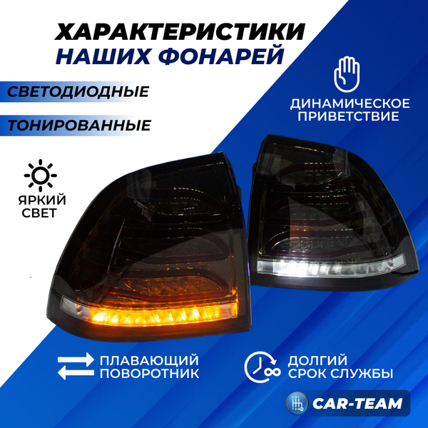 Задние фонари Лада Приора светодиодные в стиле Mercedes AMG, тонированные (21704-3716011-57/21704-3716010-57)