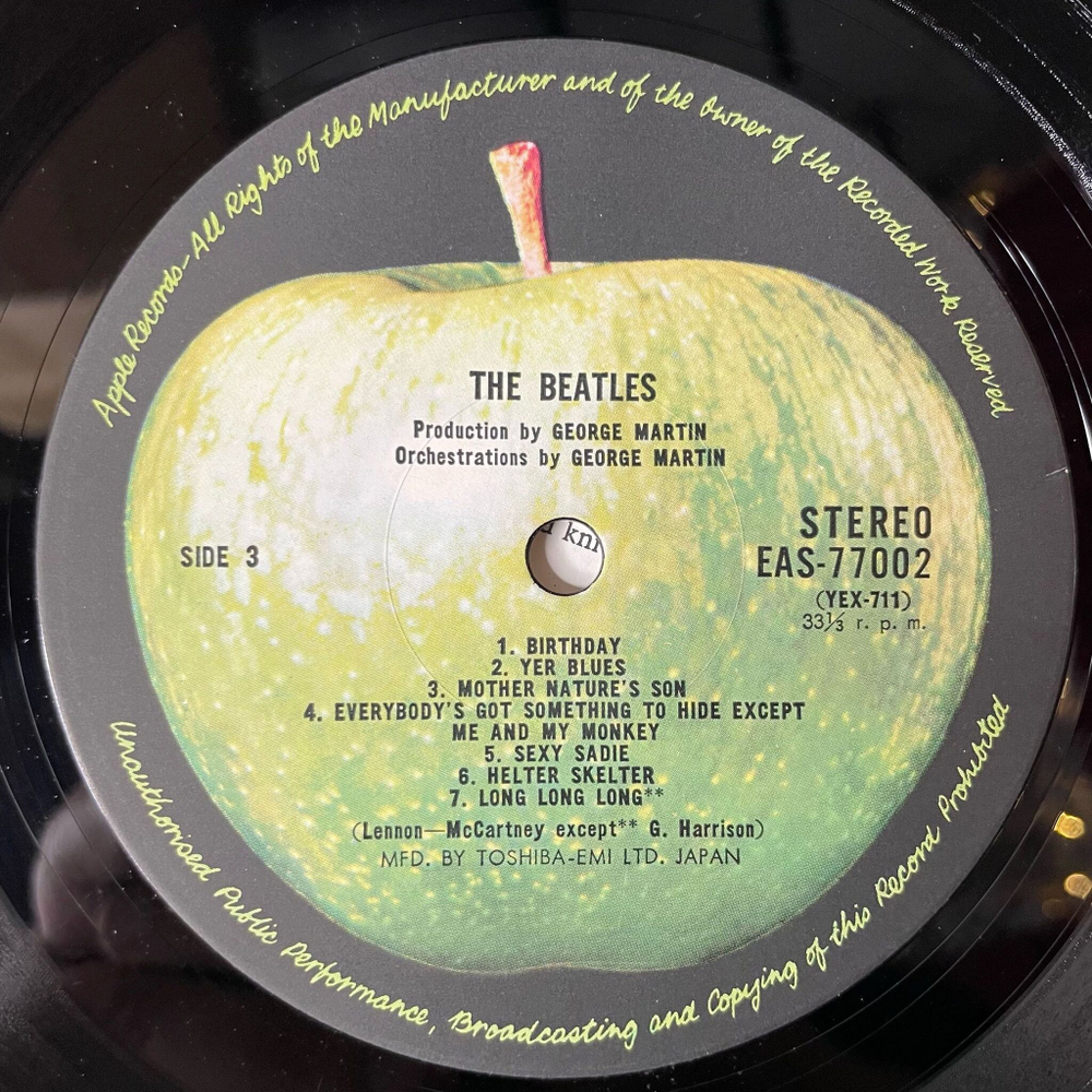 Винтажная виниловая пластинка LP The Beatles White Album Белый Альбом (Japan 1976) (Obi, Постер) Blackbird