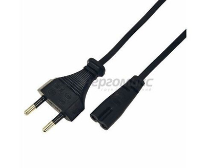 Шнур питания C7 магнитофонный 1.8 м PE черный 2x0.5 REXANT 11-1101