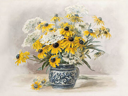 Основа с рисунком   для вышивания лентами "Рудбекия"