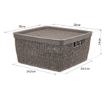 Коробка БЯЗЬ 8л с крышкой квадратная 28×28×14 cм М 2326