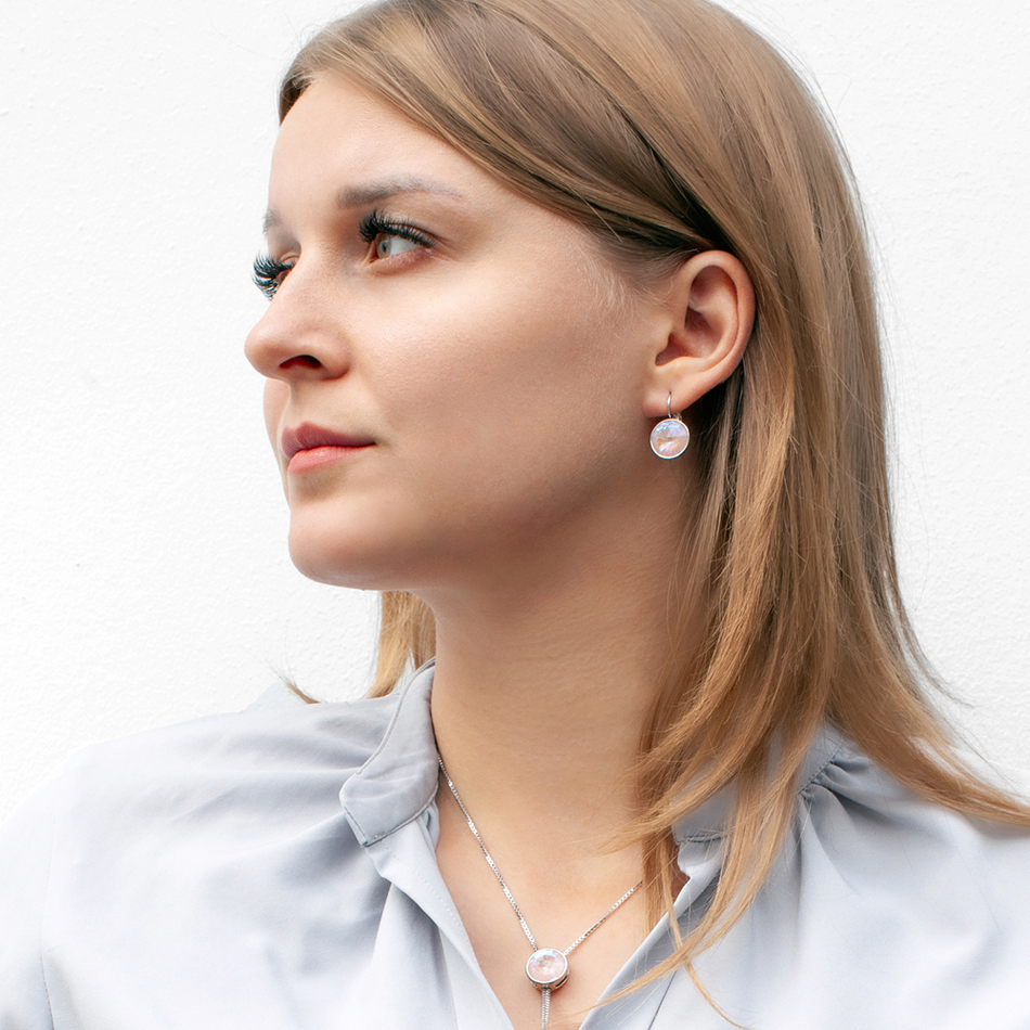 Серьги Fiore Luna Dust Pink Delite A1903.M01 R/S