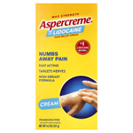 Aspercreme, Обезболивающий крем с 4% лидокаином, максимальная сила действия, без отдушек, 121 г (4,3 унции)