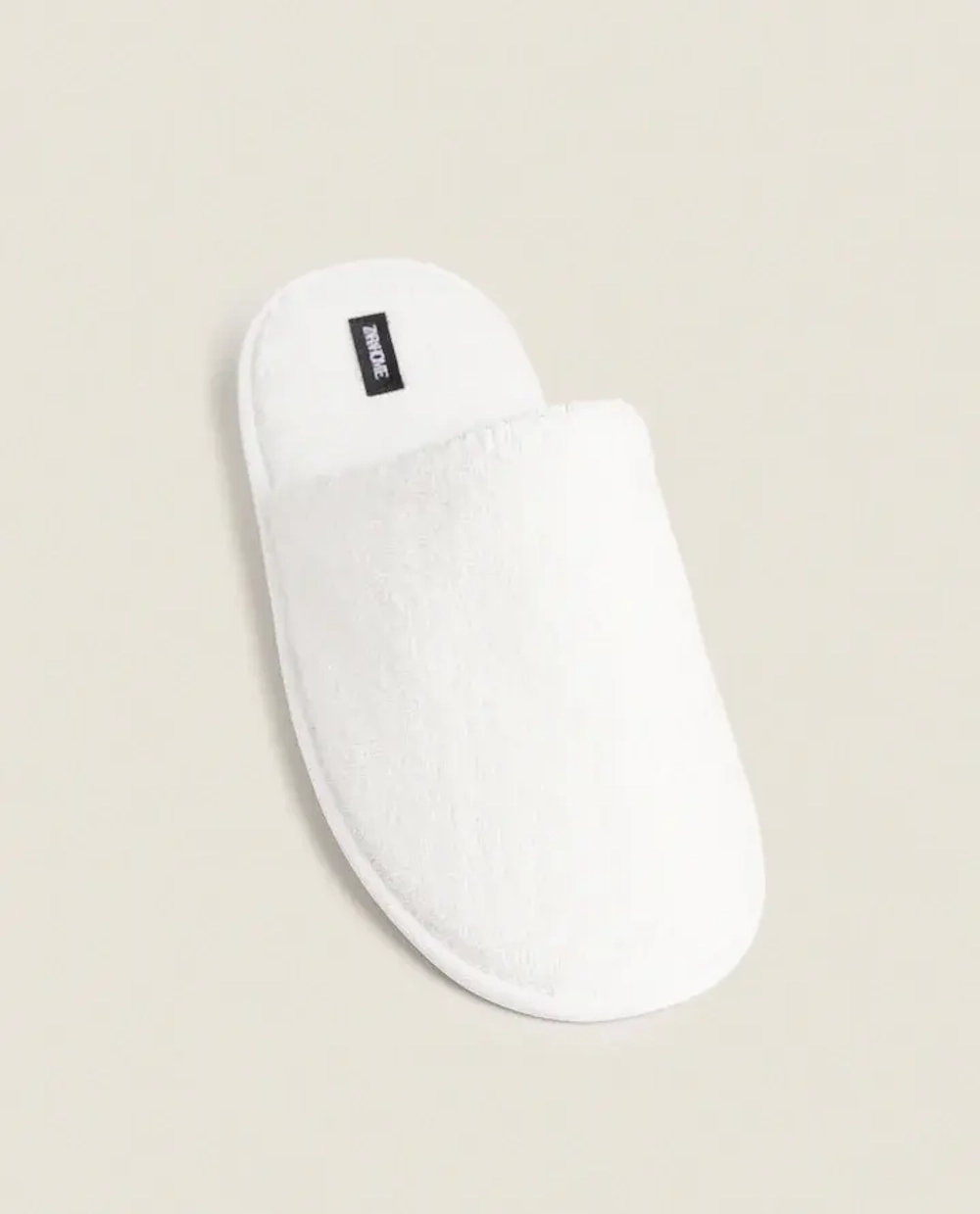 ZARA HOME ТАПОЧКИ ИЗ МАХРОВОЙ ТКАНИ, БЕЛЫЙ