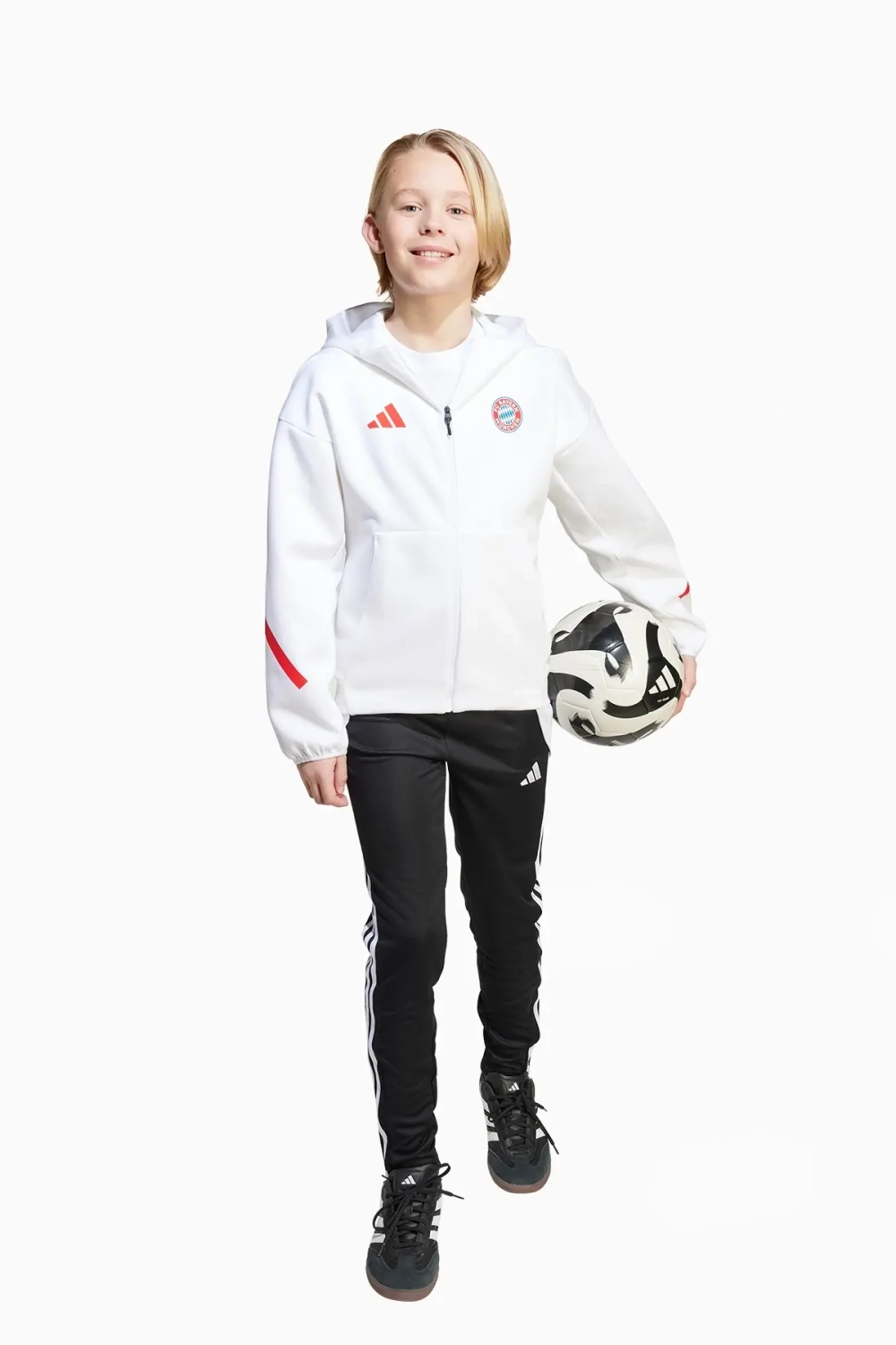 Кофта adidas FC Bayern 25/26 Anthem Junior - белый