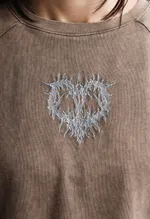 Футболка Issaya x Volchok Heart коричневая