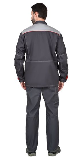 Куртка "Сириус-Фаворит-Люкс" (т.серый/серый) удл.