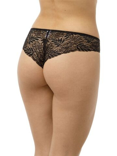 Трусики-бразилиана с эластичным кружевом (Размер: 48) (Цвет: черный)