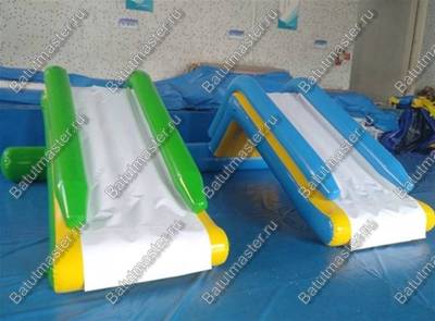 Надувная прямая водная горка «Малышка», синий, 3*1*2 м