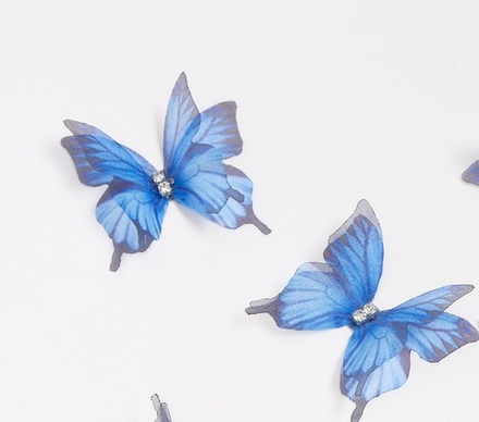 Бабочки шифоновые 3см №17/10шт