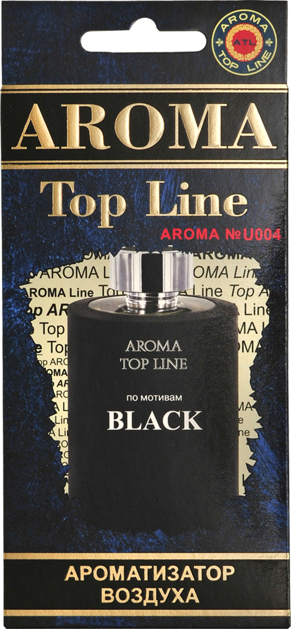 Ароматизатор для автомобиля AROMA TOP LINE №u004 BLACK картон