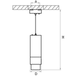 130047 Светильник подвесной FUOCO LED 30W 1800LM 15-60G ЧЕРНЫЙ 4000K IP20