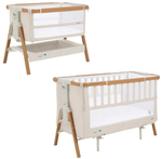 Кровать-трансформер приставная Tutti Bambini CoZee XL 120х60 см GTD Scandinavian Walnut/Ecru