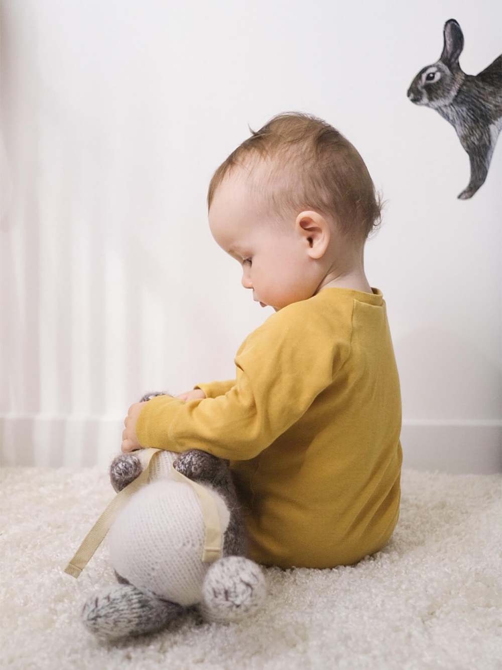 Комбинезон на манжетах Mjölk Sleep and Play Mustard, с рукавом реглан