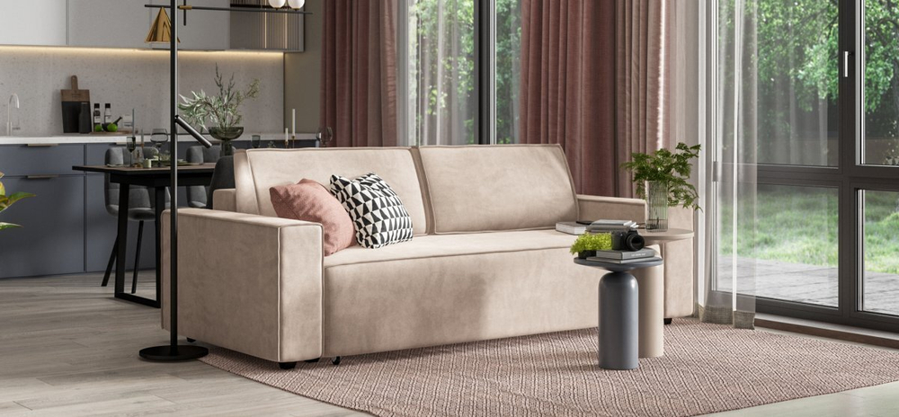 Диван Норд Велюр Монолит латте