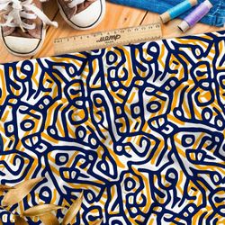 Ткань премиум таффета колоритные линии