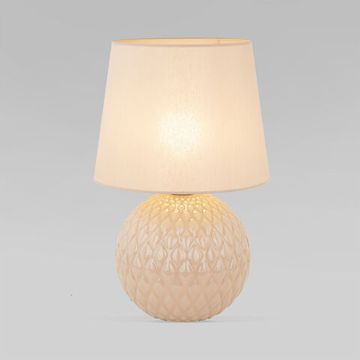 Настольный светильник с тканевым плафоном 1*Е27 5591 бежевый Santana Ecru TK Lighting