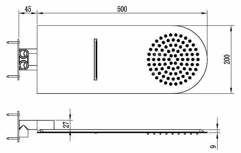 Верхний душ RGW Shower Panels SP-62 54х20