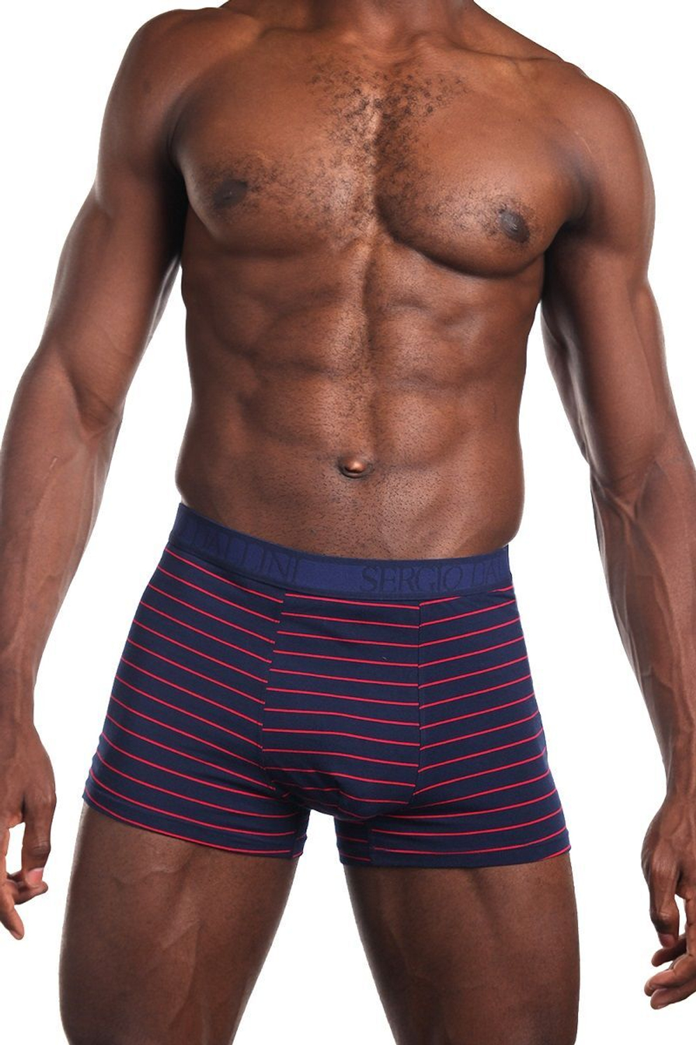 Трусы-боксеры из высококачественного хлопка (Размер: M) (Цвет: серый с белым)