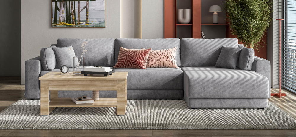 Угловой диван Босс Прайм Макс Велюр Роял агат