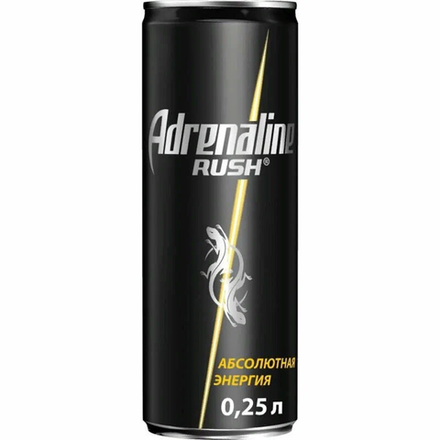 Энергетический напиток Adrenaline 0.25 л ж/б